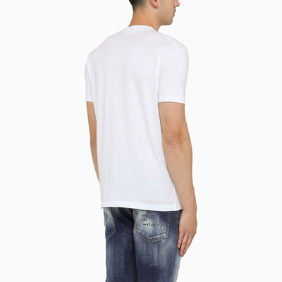 Shop Dsquared2 White Icon Print Crewneck T Shirt