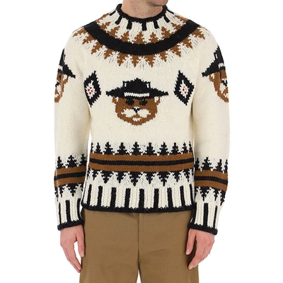Shop Dsquared2 Wool Printed Sweater