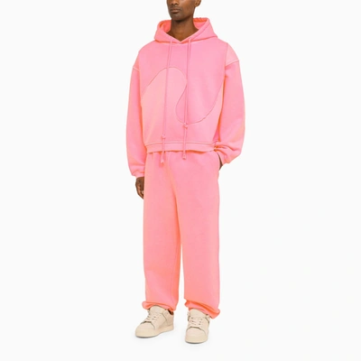 Shop Erl Pink Wide Jogging Trousers