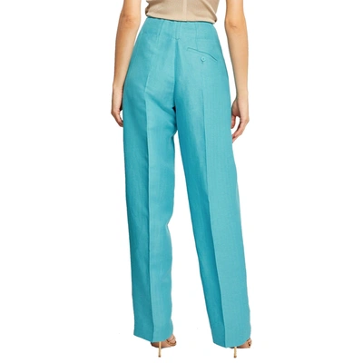 Shop Etro Linen Silk Moonlight Trousers