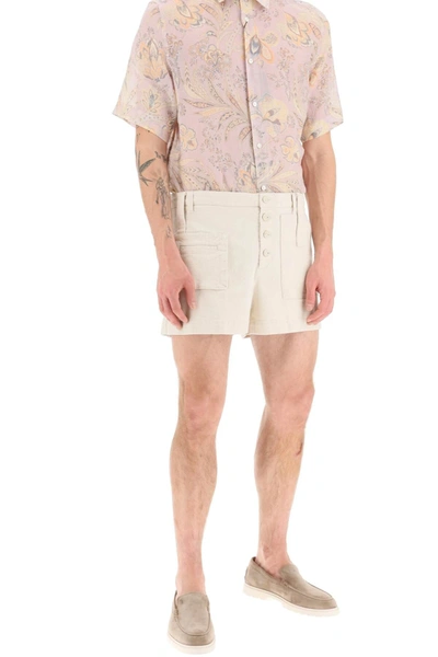 Shop Etro Multi Pocket High Waist Shorts