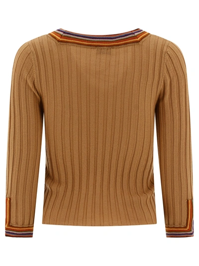 Shop Etro Sweater With Striped Neck