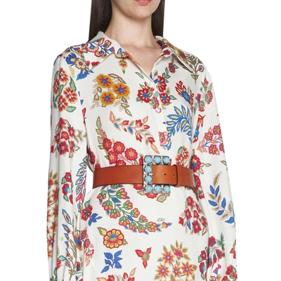 Shop Etro Wool And Silk Printed Dress