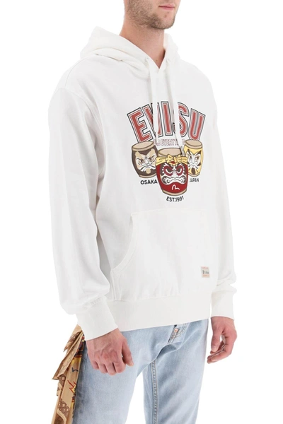 Shop Evisu Hoodie With Embroidery And Print