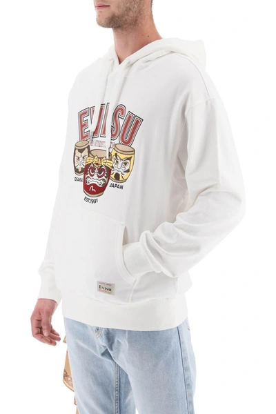 Shop Evisu Hoodie With Embroidery And Print