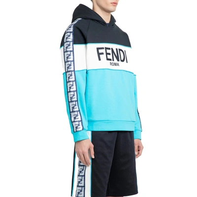 Shop Fendi Logo Hooded Sweatshirt