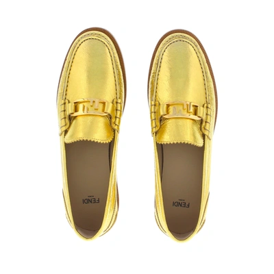 Shop Fendi Leather Loafers