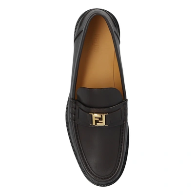 Shop Fendi Leather Loafers