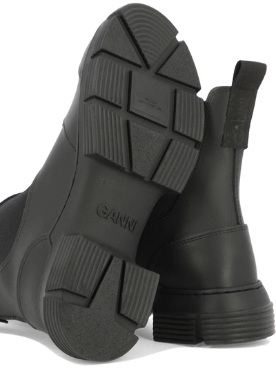 Shop Ganni City Recycled Rubber Ankle Boots