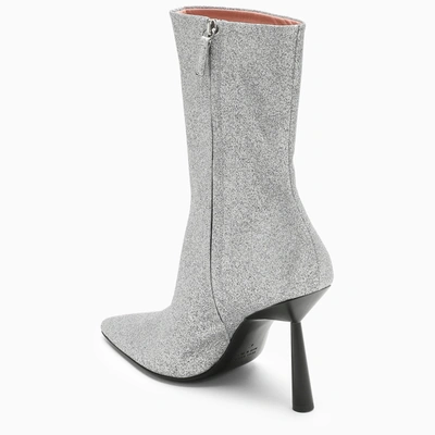 Shop Gia Borghini High Silver Ankle Boot
