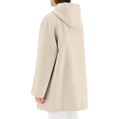 Shop Givenchy Duffle Wool Coat