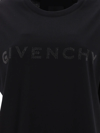Shop Givenchy T Shirt In Cotton With Rhinestones