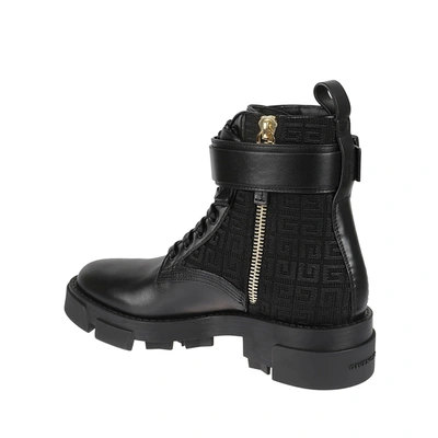 Shop Givenchy Leather Logo Boots