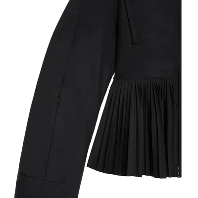 Shop Givenchy Plisse Hooded Jacket