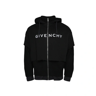 Shop Givenchy Zipped Hoodie Sweatshirt