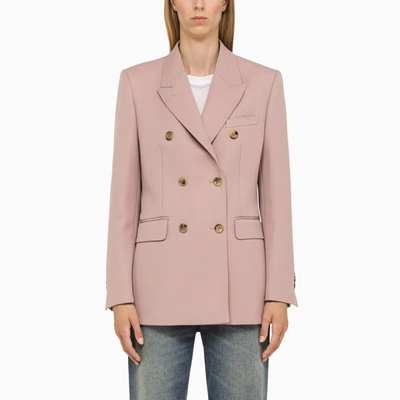 Shop Golden Goose Deluxe Brand Double Breasted Pink Jacket