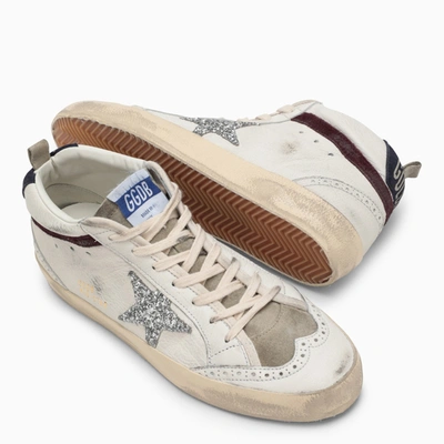 Shop Golden Goose Deluxe Brand Mid Star White/silver Trainer