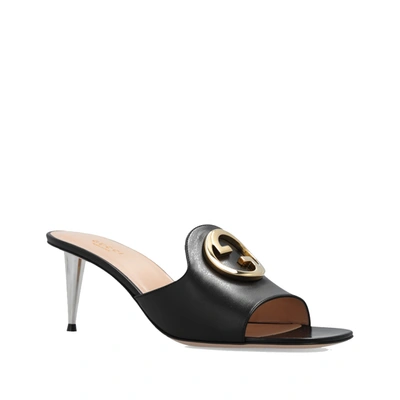 Shop Gucci Blondie Leather Mules