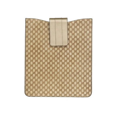 Shop Gucci Ipad Leatter Logo Cover