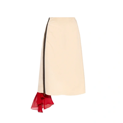 Shop Gucci Silk Viscose Faille Skirt