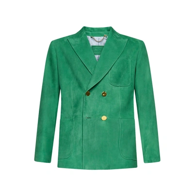 Shop Gucci Suede Jacket