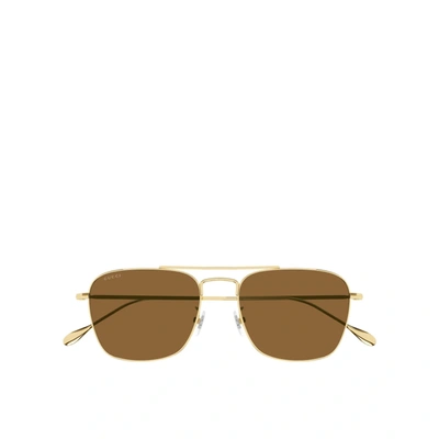 Shop Gucci Metal Sunglasses