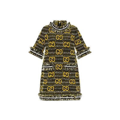 Shop Gucci Tweed Mini Dress