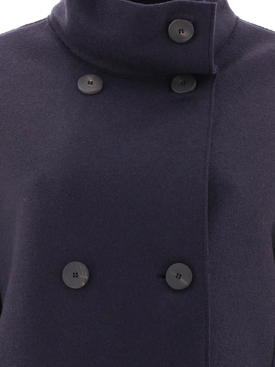 Shop Harris Wharf London Cropped Funnel Coat