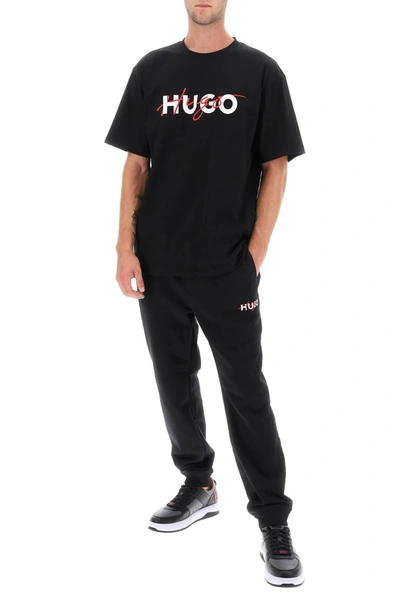 Shop Hugo Drokko Double Logo Sweatpants