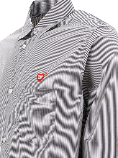 Shop Human Made Striped Shirt With Logo