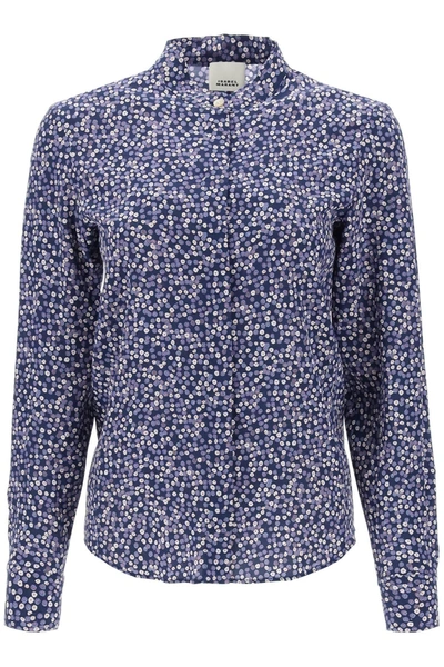 Shop Isabel Marant Ilda Silk Shirt With Floral Print