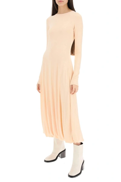 Shop Jil Sander Open Back Midi Dress With Knots