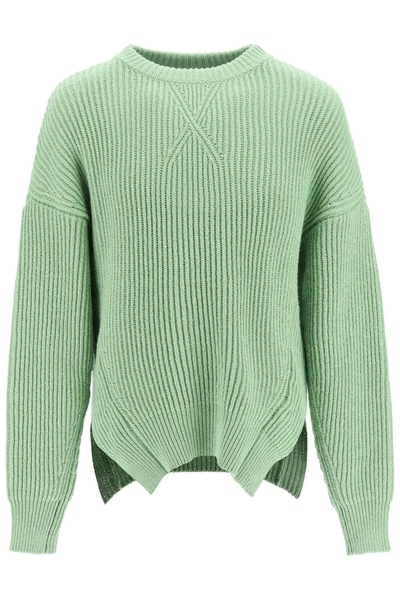 Shop Jil Sander Ribbed Wool And Cotton Sweater