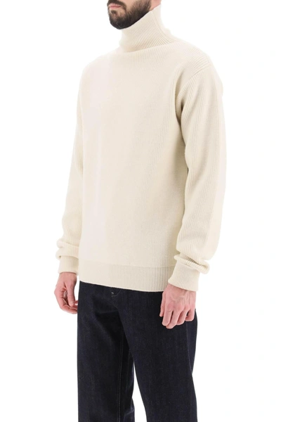 Shop Jil Sander Side Zip High Neck Sweater
