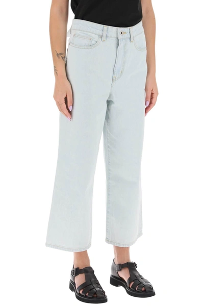 Shop Kenzo 'sumire' Cropped Jeans With Wide Leg
