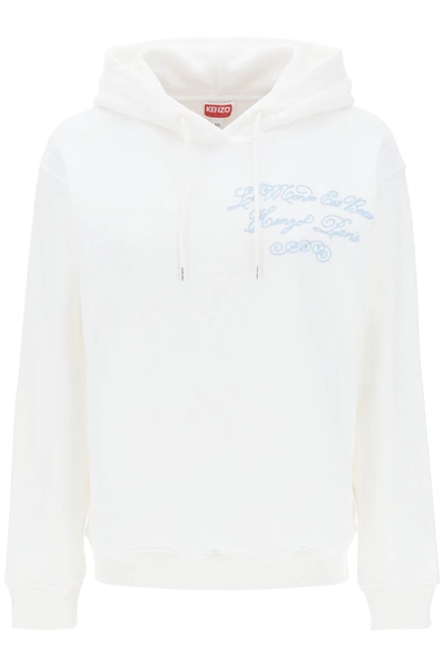 Shop Kenzo World Embroidered Hoodie