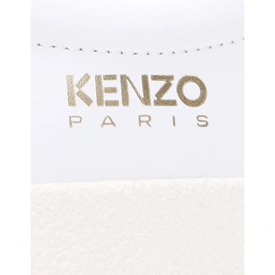Shop Kenzo Leather Logo Sneakers