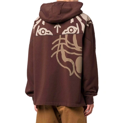 Shop Kenzo Tiger Print Pullover Hoodie Sweatshirt