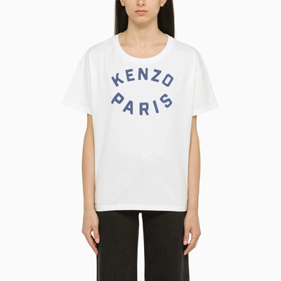Shop Kenzo White T Shirt With Logo Print