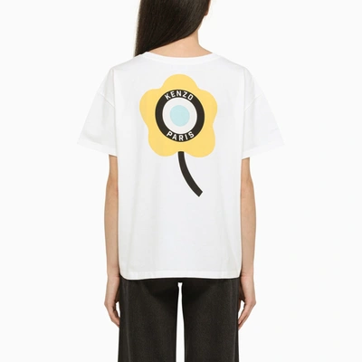 Shop Kenzo White T Shirt With Logo Print