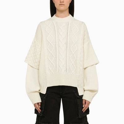 Shop Khrisjoy White Layered Sweater