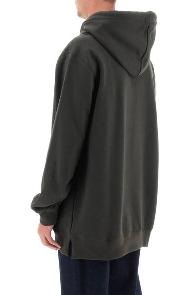Shop Lanvin Hoodie With Curb Embroidery