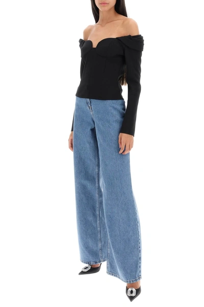 Shop Magda Butrym Low Waist Baggy Jeans