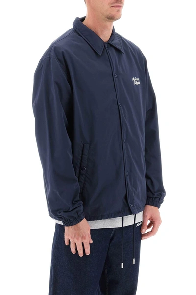 Shop Maison Kitsuné Maison Kitsune Coach Jacket With Logo Print