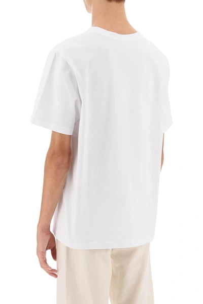 Shop Maison Kitsuné Maison Kitsune College Fox Embroidered T Shirt