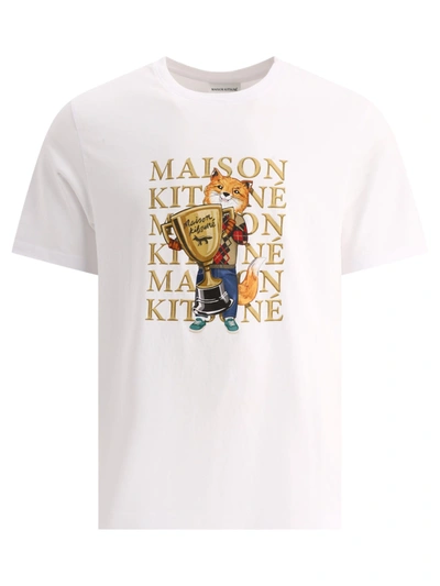 Shop Maison Kitsuné Fox Champion T Shirt