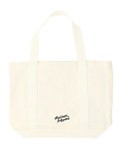 Shop Maison Kitsuné Fox Head Tote Bag