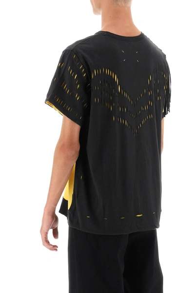 Shop Maison Margiela Décortiqué Fringe T Shirt