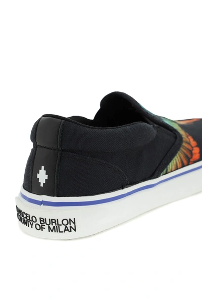 Shop Marcelo Burlon County Of Milan Marcelo Burlon Icon Wings Slip On Sneakers