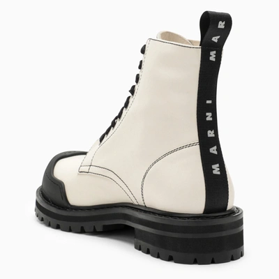 Shop Marni Dada Army Boot White/black